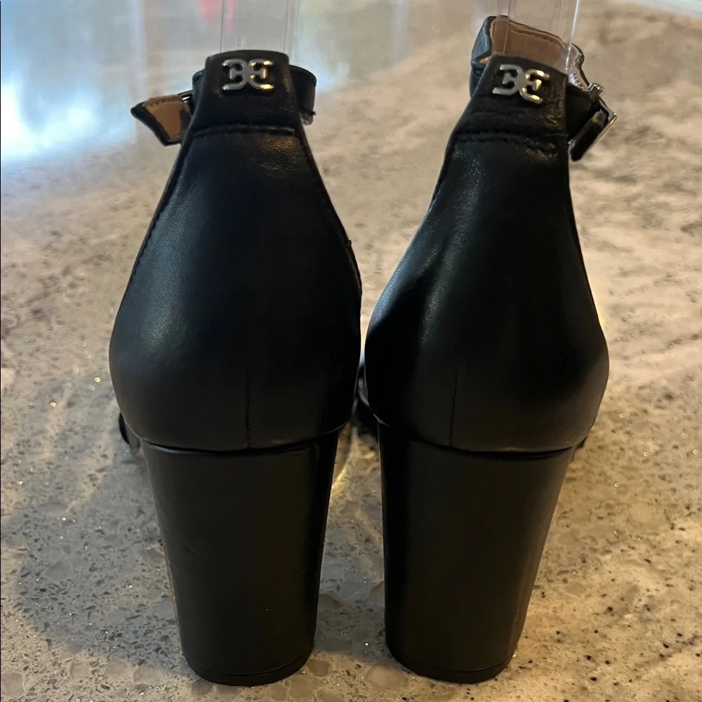 Sam Edelman Black Ankle Strap Heels - Picture 3 of 6